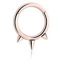 Piercing Rings, Piercing clicker (surgical steel, rose gold, shiny finish), Rose Gold Plated Surgical Steel 316L