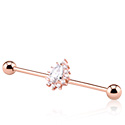 Barbells, Industrial Barbell, Rose Gold Plated Surgical Steel 316L