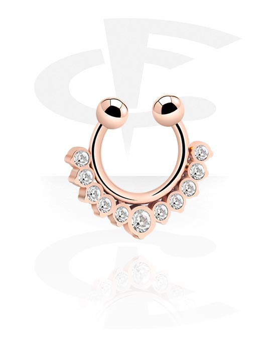 Fake Piercings, Fake septum, Rose Gold Plated Surgical Steel 316L