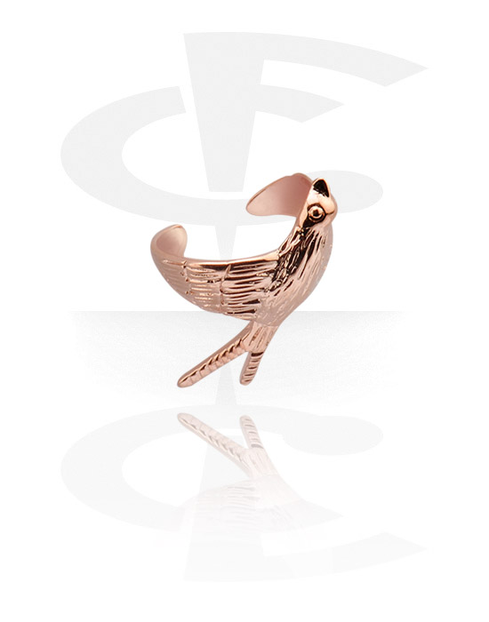 Falošné pírsingové šperky, Ear Cuff, Chirurgická oceľ 316L pozlátená ružovým zlatom
