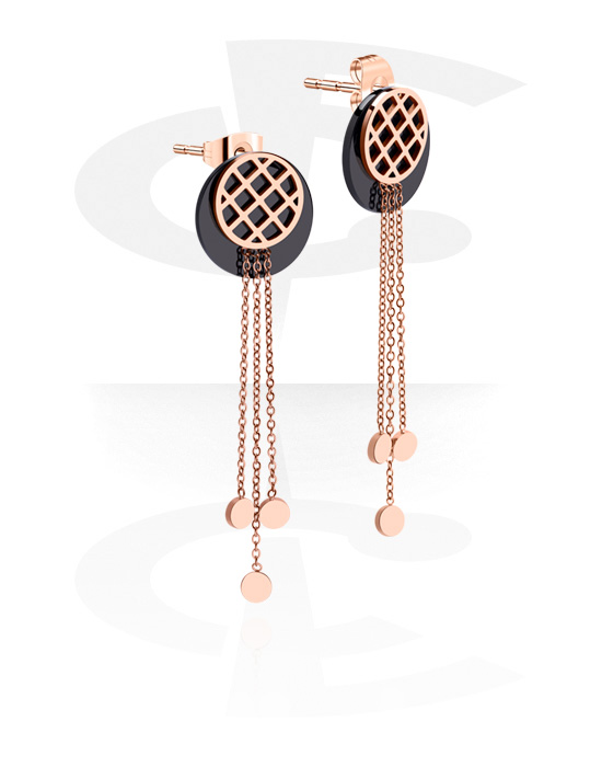 Earrings, Studs & Shields, Ear Studs, Rose Gold Plated Surgical Steel 316L