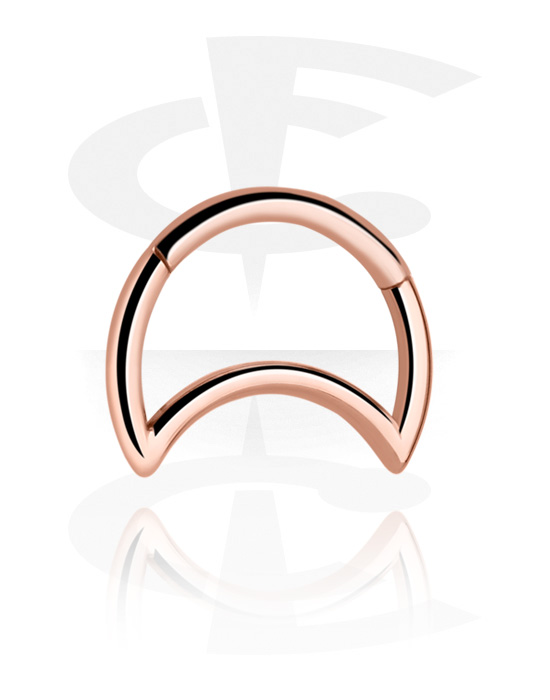 Piercing Ringe, Piercing-clicker (kirurgisk stål, rosenguld, blank finish), Rosaforgyldt kirurgisk stål 316L