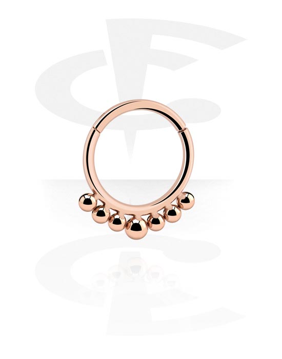 Anneau Segmenté Clicker En Acier Chirurgical 316L - Pour Piercing Septum, Nez, Oreille - Couleur Noir, Diamètre 7mm, Tige 1.2mm - Fermeture Pratique