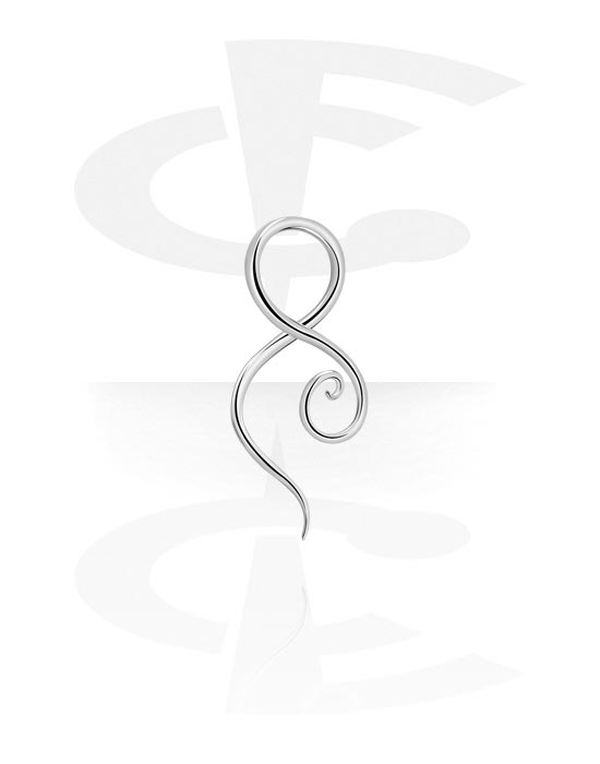 Ear weights & Hangers, Ear weight (acciaio chirurgico, argento, finitura lucida), Acciaio chirurgico 316L