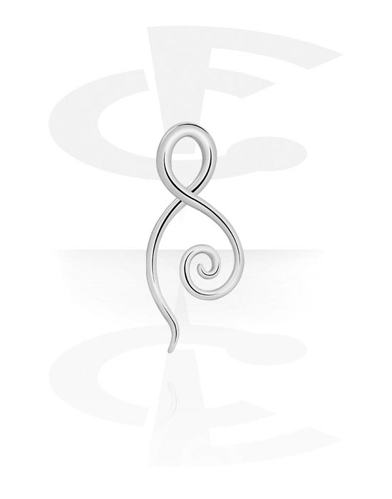 Ear weights & Hangers, Ear weight (acciaio chirurgico, argento, finitura lucida), Acciaio chirurgico 316L