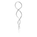 Ušesne uteži & obešanke, Utež za ušesa (kirurško jeklo, srebrna, sijoč zaključek), Kirurško jeklo 316L