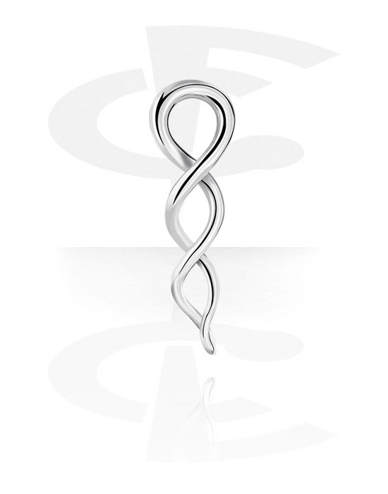 Ear weights & Hangers, Ear weight (surgical steel, silver, shiny finish), Surgical Steel 316L