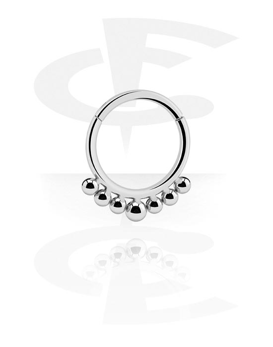 Piercing Ringe, Piercing-clicker (kirurgisk stål, sølv, blank finish), Kirurgisk stål 316L