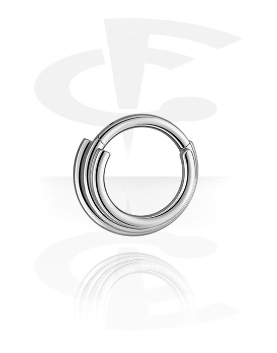 Piercingové kroužky, Piercingový clicker (chirurgická ocel, stříbrná, lesklý povrch), Chirurgická ocel 316L