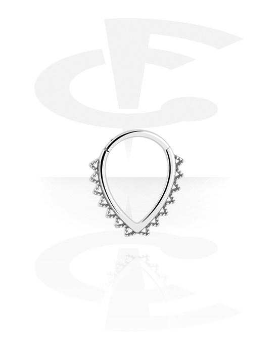 Piercing Ringe, Piercing-Klicker (Chirurgenstahl, silber, glänzend), Chirurgenstahl 316L