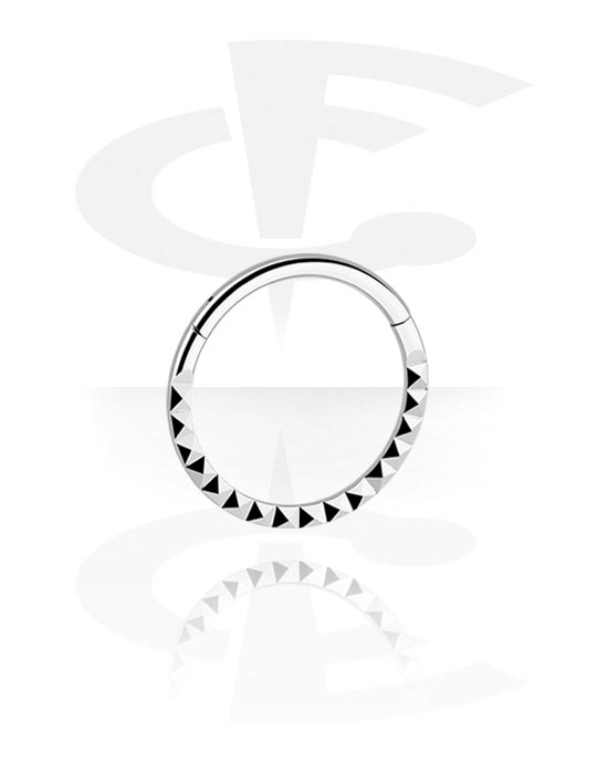 Piercingringer, Piercing-clicker (kirurgisk stål, sølv, skinnende finish), Kirurgisk stål 316L