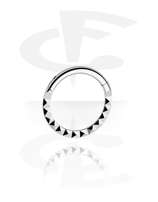 Piercingové kroužky, Piercingový clicker (chirurgická ocel, stříbrná, lesklý povrch), Chirurgická ocel 316L
