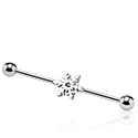 Barbeli, Barbel industrial s/z nastavek snežinka, Kirurško jeklo 316L