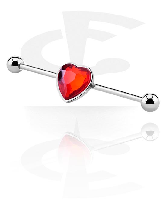 Barbells, Industrial Barbell with heart design, Surgical Steel 316L