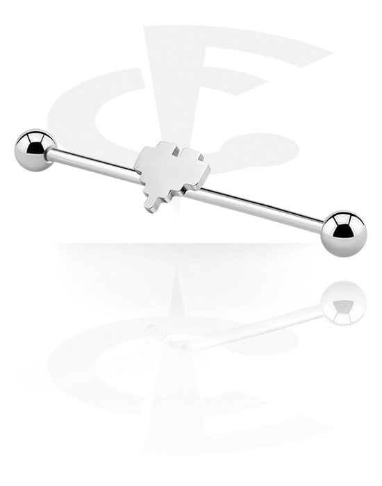 Barbells, Industrial Barbell mit Herz-Design, Chirurgenstahl 316L
