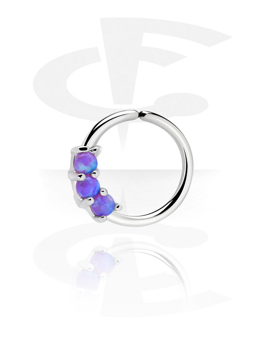 Piercinggyűrűk, Continuous ring (surgical steel, silver, shiny finish), Sebészeti acél, 316L