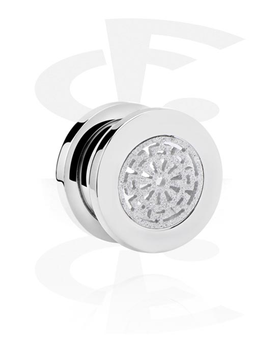 Tunnels & Plugs, Screw-on tunnel (surgical steel, silver, shiny finish), Surgical Steel 316L
