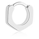 Piercing Rings, Septum clicker (surgical steel, silver, shiny finish), Surgical Steel 316L