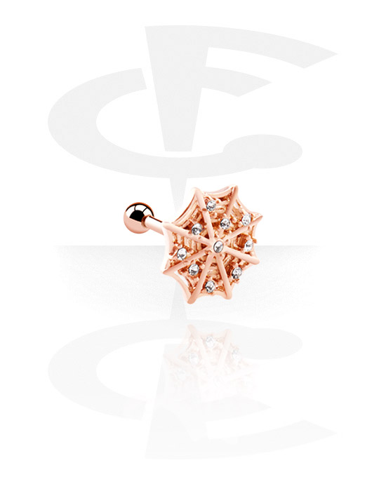 Helix & Tragus, Tragus Piercing, Rosegold Plated Steel