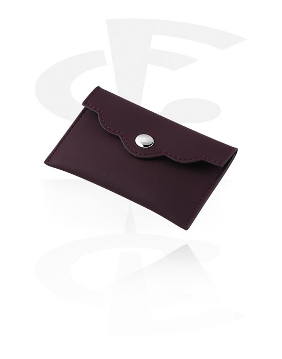 Leather Accessories, Small pouch (imitation leather, various colors) with press-stud, Imitation Leather