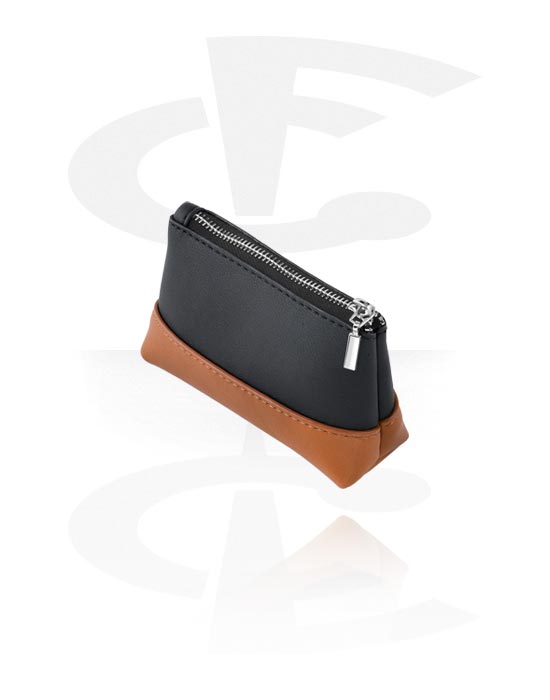 Leather Accessories, Small pouch (imitation leather, various colours) with zip, Imitation Leather