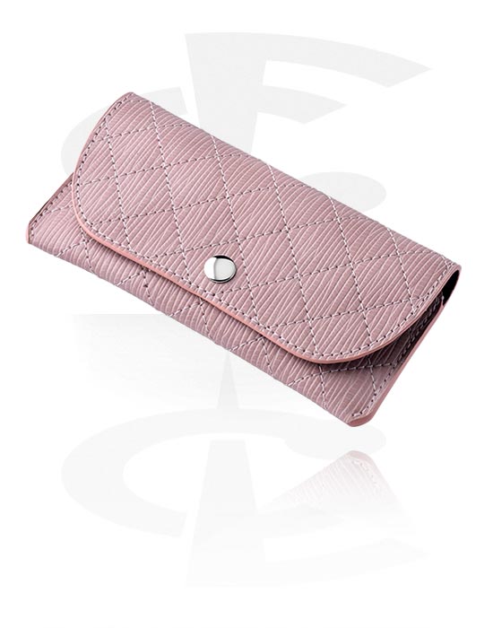 Leather Accessories, Small pouch (imitation leather, various colors) with press-stud, Imitation Leather