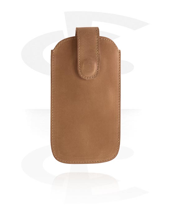 Skinnaccessoarer, Mobile phone sleeve (genuine leather, various colours) med press-stud, Äkta skinn