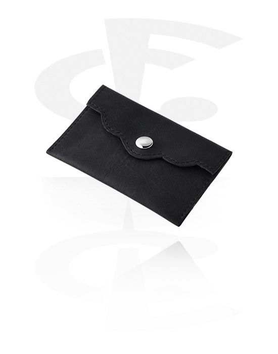 Leather Accessories, Small pouch (genuine leather, various colors) with press-stud, Genuine Leather