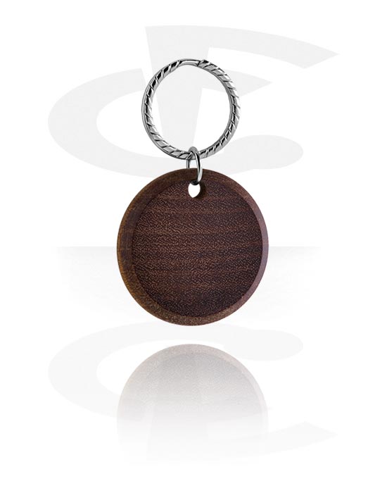 Keychains, Round keychain (wood, various colours), Wood
