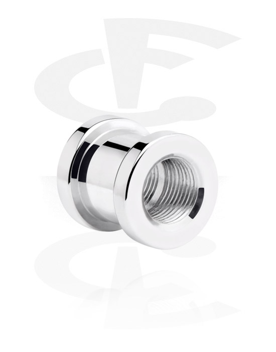 Tunnels & Plugs, X-changer tunnel (surgical steel, silver, shiny finish), Surgical Steel 316L