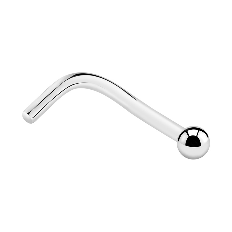 Piercing nez incurvé (titane, finition brillante) Titane ASTM F136 Piercings nez & Septums