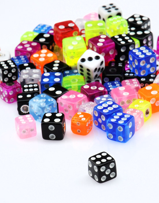 Partisalg, Dice for 1.6mm Pins, Acrylic