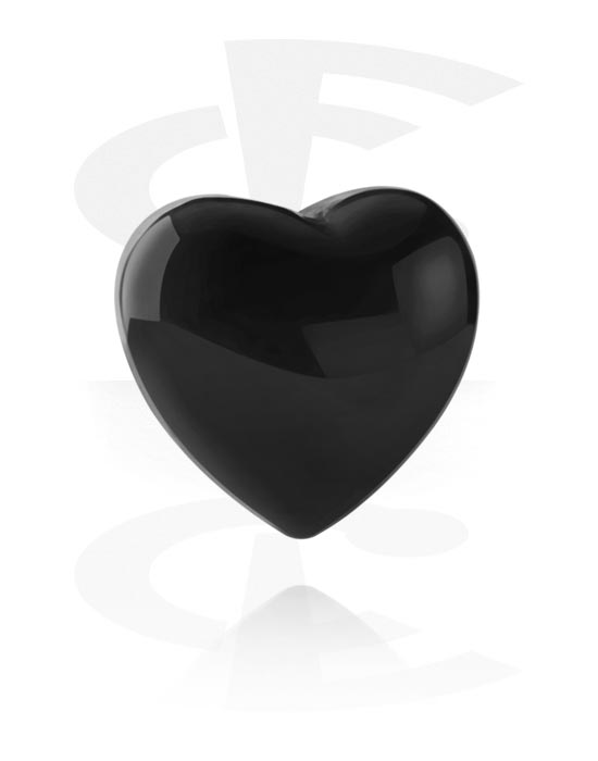 Kuličky, kolíčky a další, Koncovka pro tyčinky se závitem (akryl, různé barvy) s designem srdce, Akryl