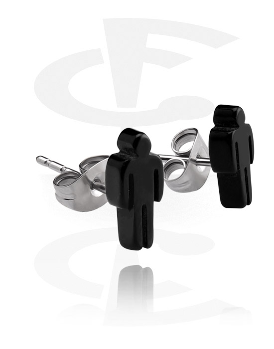 Earrings, Studs & Shields, Ear Studs, Surgical Steel 316L, Acrylic