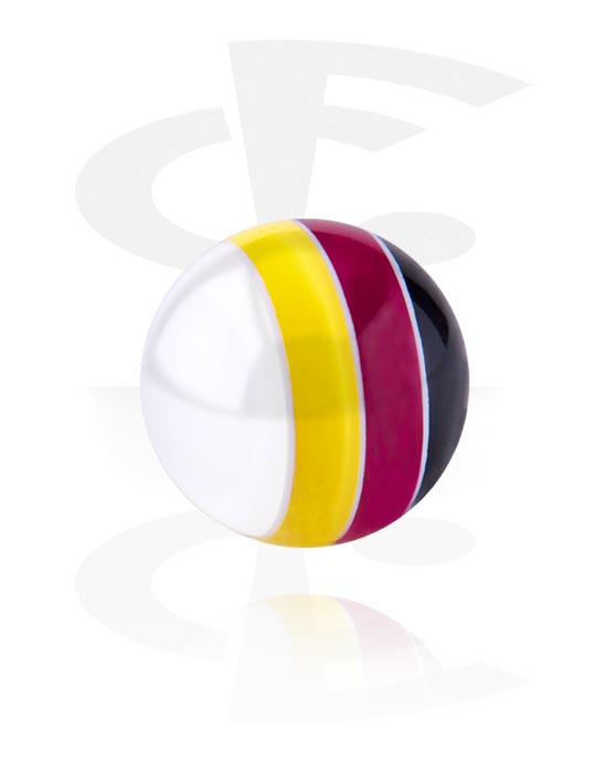 Boules, barres & plus, Boule pour barre à filetage de 1.6 mm (acrylique, différentes couleurs), Acrylique
