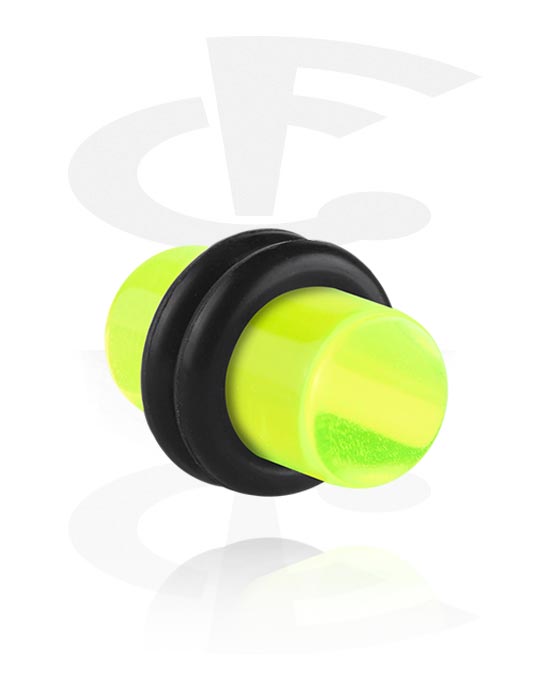 Tunneler & plugger, Plugg (akryl, forskjellige farger) med O-ringer, Akryl