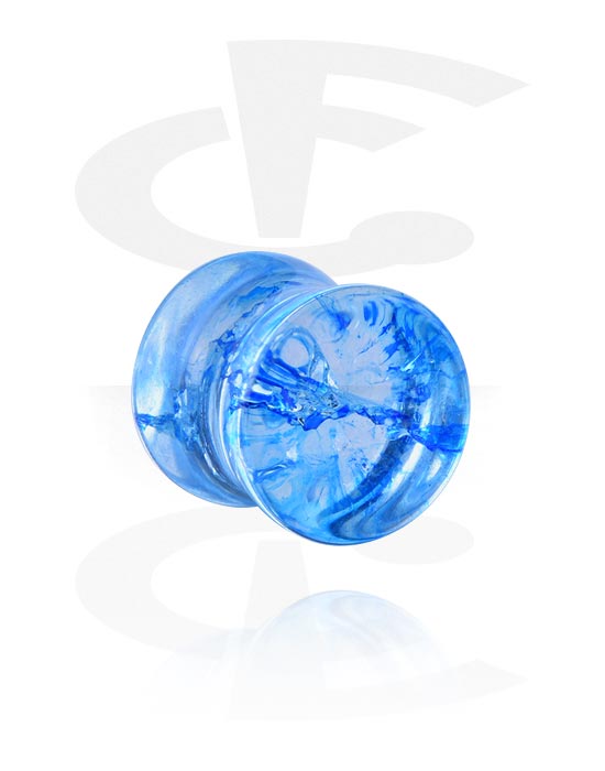 Tunnels & Plugs, Double flared plug (glass, various colors), Glass