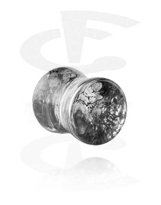 Tunnels & Plugs, Double flared plug (glass, various colours), Glass