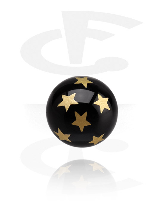 Palloja, nappeja ynnä muuta, Lisäosa 1,6 mm:n kierrepuikoille (akryyli, eri värejä) kanssa tähdet, Akryyli