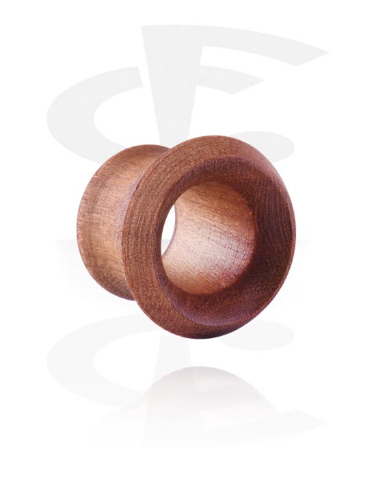 Tunnels & Plugs, Tunnel double flared (bois) avec big front flare, Bois