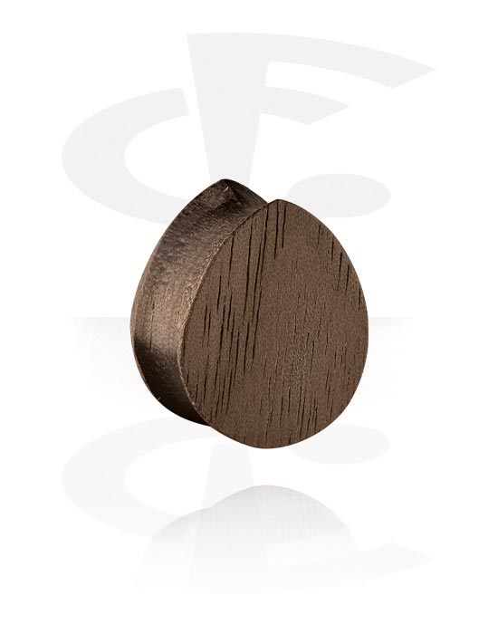 Alagutak és dugók, Tear-shaped double flared plug (wood), Fa