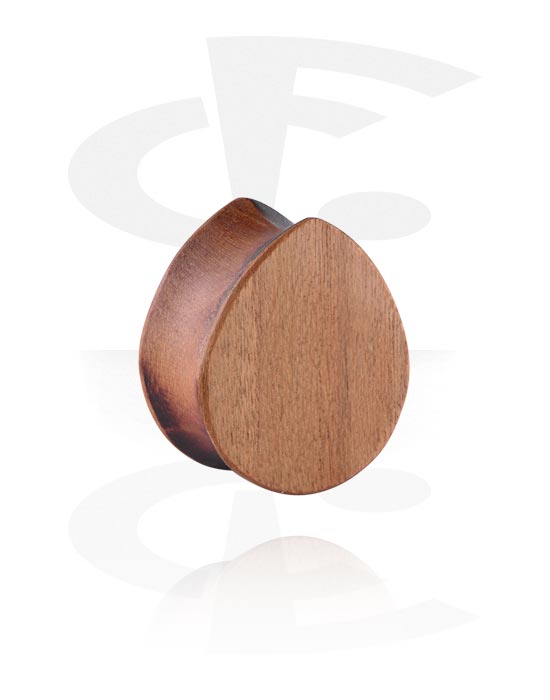 Alagutak és dugók, Tear-shaped double flared plug (wood), Fa