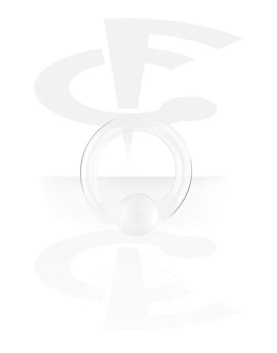 Piercing Ringe, Ring med kuglelukning (bioflex, transparent), Bioflex