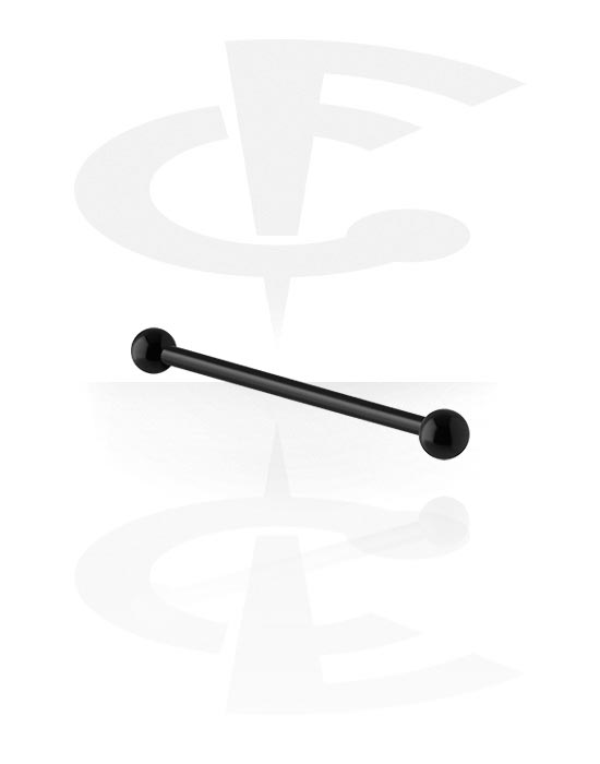 Šipkice, Ball Ended Barbell with Black Steel Ball, Bioflex, Surgical Steel 316L