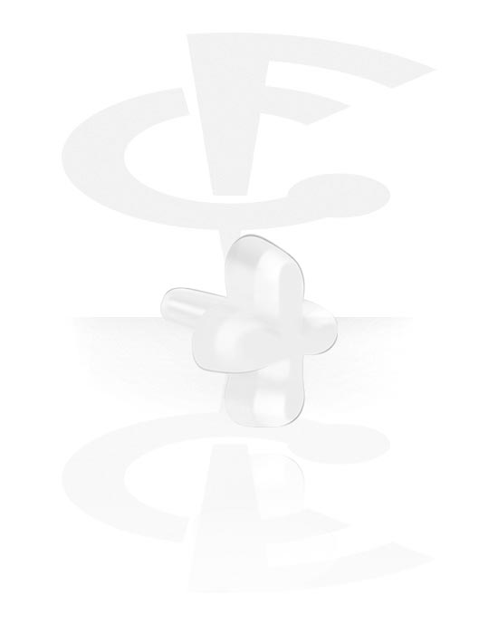 Kuličky, kolíčky a další, Koncovka pro push-fit tyčinky z bioflexu s designem kříž, Bioflex