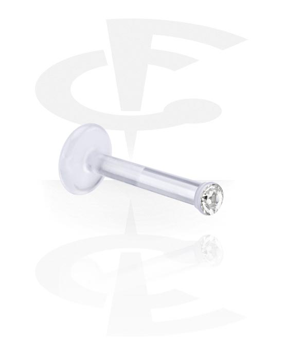 Labrets, Labret with crystal stone, Bioflex