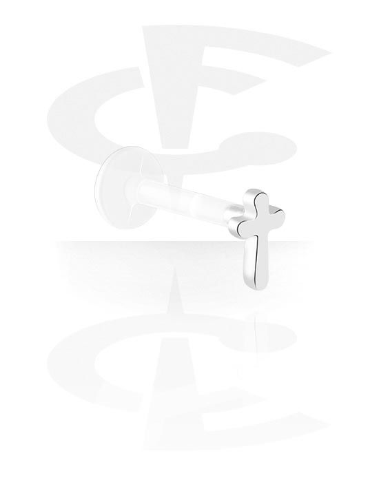 Labrets, Labret with Cross Accessory, Bioflex