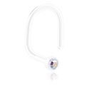 Piercings nez & Septums, Piercing nez incurvé (bioflex, transparent) avec pierre en crystal, Bioflex