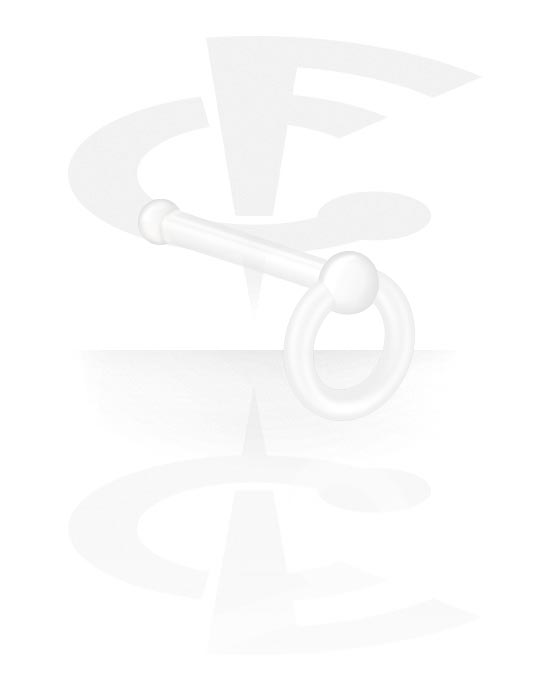 Nasenpiercings & Septums, Gerader Nasenstecker (Bioflex, durchsichtig), Bioflex