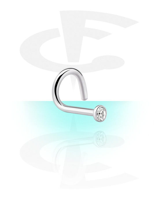 Sterilized Piercings, Sterilized Nose Stud with crystal stone, Surgical Steel 316L